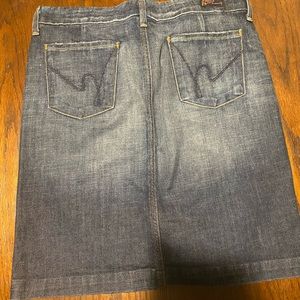 Knee length Denim Skirt